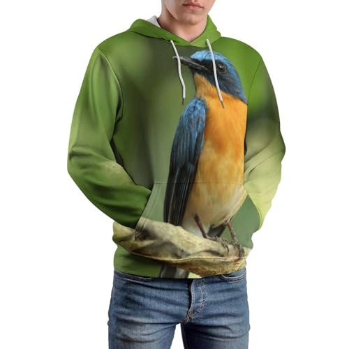 Sweats à capuche oiseau de la branche pull manches longues
