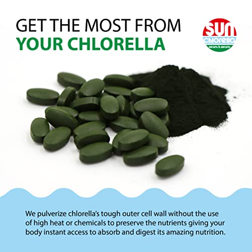 Sun Chlorella Superfood Udon Noodle Tablet Bundle 500Mg X 600 Tablets + Udon Chlorella Noodles 7.8Oz (4 Servings) #TOP7