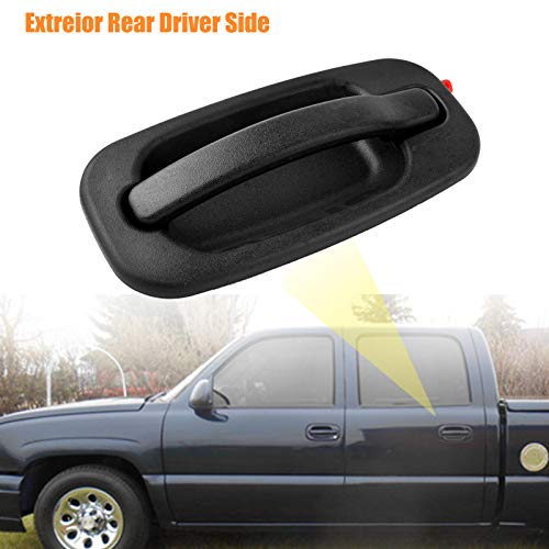 Npauto Exterior Rear Left Driver Side Door Handle Replacement For Escalade Silverado 1500 2500 Hd Suburban Tahoe Yukon Sierra, 2001 2002 2003 2004 2005 2006,Black, 80579 #TOP1