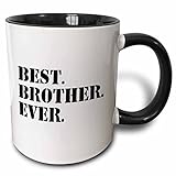 3dRose 151482_4 Best Brother Ever Mug, 11 oz, Black