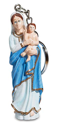 Llavero Virgen con niño Jesús Colores 6,5/1,8/1,5 cm Cover