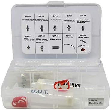 Bike & bicycle complete hydraulic brake disc bleed kit. Professional for DOT and mineral oil. will fit most Avid,Shimano,Hayes, Hope, Formula, Magura, MT4, X2,El Camino, M2.5, M3, 3, M4x0.7, M6x0.75