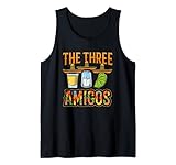 El diseño de los Tres sal Amigos tequila lima es ideal para los mexicanos Taco Chilaquiles Pozole Tostadas Enchiladas Guacamole alimentos Los amantes de la Salsa Jarabe Concheros bailando Mariachi Norteño Banda aficionados a la música compa carnal cuate