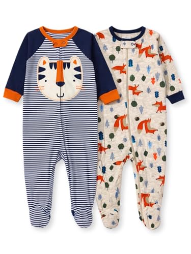 Image of TuddyBuddy 100% Cotton Multi Color Zipper Romper Sleepsuit /Romper /Jumpsuit for Baby Boy & Baby Girl