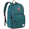 Kasqo school backpack 156 inch classic lightweight water resistant backpack for men women teens girls boys kids to school college travel work green  urban country home decor