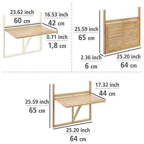 Mesa De Corrimão Montada Na Parede Varanda Externa, Mesas De Deck, Rack De Armazenamento, Mesas Late