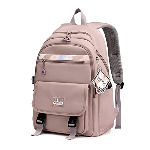 Mochila à prova d'água de pano Oxford para meninas na moda mochila estudantil (Roxo)