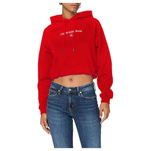 Calvin Klein Jeans Dam Inst Round Ck huvtröja tröja