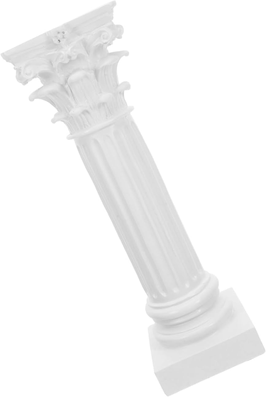 Wedding Roman Columns and Pedestals for Ceremony Decor, 30cm White Resin Pillars with Base, Decorative Columns for Wedding, Party, and Event Floral Displays