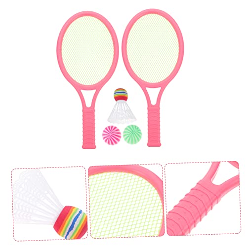 Toddmomy Kids Tennis Racket Toy Set Lightweight Plastic Racquet with Sponge Grip Outdoor Fitness Equipment for Children S Sports and Play Activities - Image 4