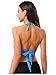 Lpdshaa Women's Sparkly Sequin Tassel Crop Top Bandage Belly Dance Bra Festival Rave Halter Top Sky Blue One Size