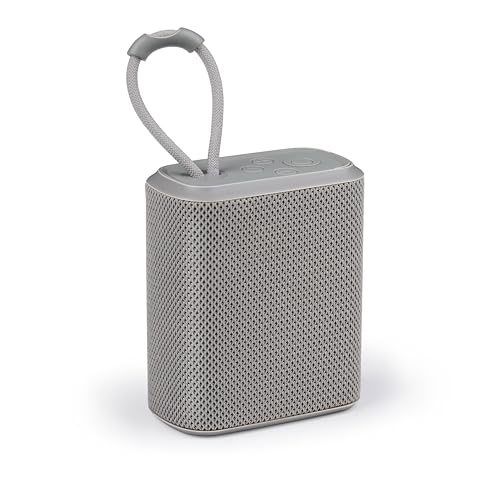 Enceinte Bluetooth 5.3 portable légère grise avec autonomie 4h
