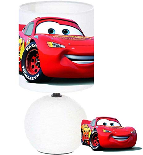 PRESENT Lampe de chevet CARS création artisanale. Personnalisé le prénom de l'enfant.