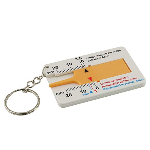 DGZZI Tyre Tread Depthometer 0-20mm Auto Car Tyre Tread Depth Gauge Caliper Yellow Plastic Tire Ruler Vernier Depth Indicator Tire Wheel Measure Tool