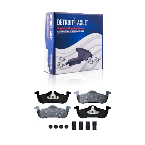 Image of Detroit Axle - Brake Kit for 10-17 Ford Expedition 11-17 Lincoln Navigator, | Drilled & Slotted Brake Rotors Ceramic Brakes Pads Replacement 13.78 inch inch Front and 13.46 inch inch Rear Rotor