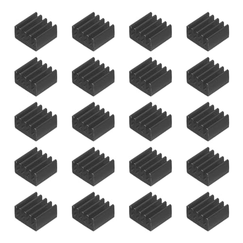 Ya en mundofriki.es: QUARKZMAN 20uds 9x9x5mm Aluminio Radiador Calor Disipador Enfriamiento con Fija Adhesiva Etiqueta para Chip CPU, Potencia Transistor, FET, IC, Potencia Amplificador, Negro