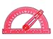 Drawing Compass and Plastic Math Protractors 180 Degree,6 Inch Swing Arm Protractor and 4 Inch Small Protractor,3 Piece Student Geometry Math Set