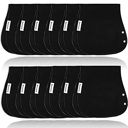 Image of Benoxine Baby Burp Cloths & Baby Bibs 2-in-1 Design Large Size 3 Layers Thicken Cotton Super Absorbent and Soft Baby Spit Up Burping Rags Baby Burp Cloth Set for Boys and Girls Solid 12 Pack