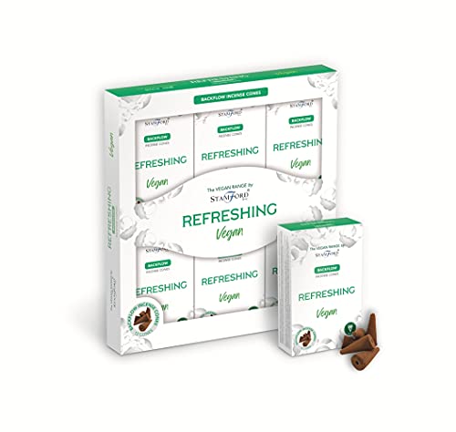 Gift Brit Refreshing Backflow Incense Cones - Mint, Sage & Clove Aroma - Natural Aromatic Scented Waterfall Cones - Vegan Incense Cones - Meditation & Yoga Gift - 72 Cones #TOP28