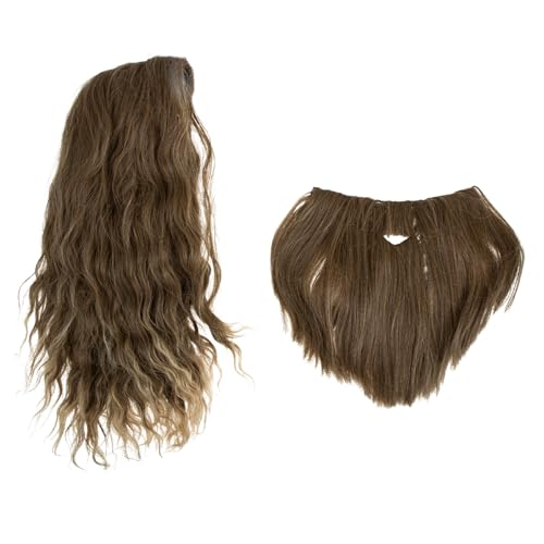 Postiche barbe homme or en fibre synthétique légère pour cosplay