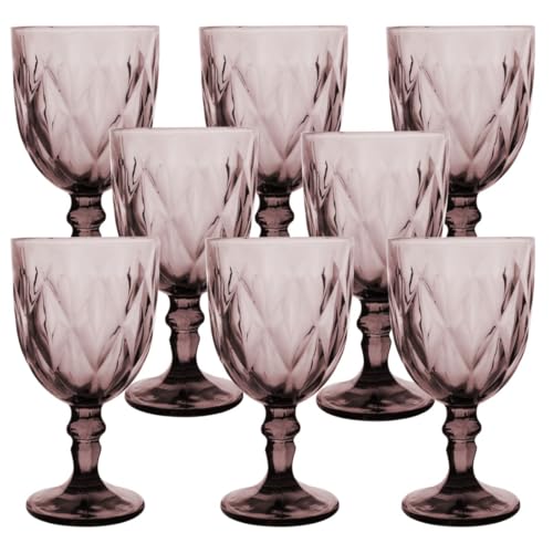 La mejor comparación de Venta de copas de cristal los 5 más buscados. 50 VITTORI Copas Vidrio Vino tinto Labrada Agua Cristal 335 ML (8, Púrpura)