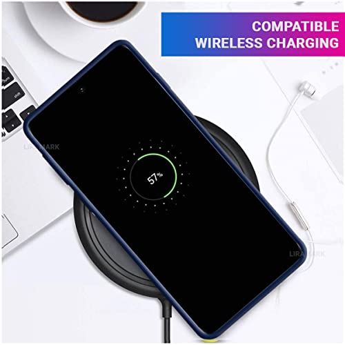 Image of LIRAMARK Liquid Silicone Soft Back Cover Case for Samsung Galaxy Note 10 Plus /Note 10+ (Blue)