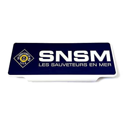 Plaque pare-soleil SNSM rétroréfléchissante orange classique marine pour voiture