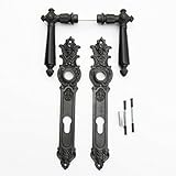 PZ 92mm Haustür Türbeschlag Gründerzeit Engel & Teufel Gusseisen #5b-1-GE