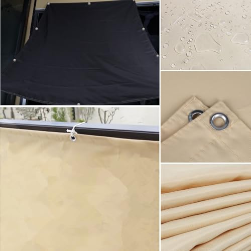 Sonnensegel 4x6 Wasserdicht, Sonnensegel 4x6m Sonnensegel Rechteckig mit Ösen Sonnensegel Balkon Ohne Bohren Sonnensegel 6x4 Terrasse Sonnenschutz Segeltuch für Garten, UV Schutz, Sand Beige