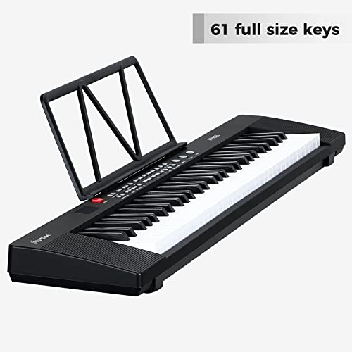 Asmuse Electronic Keyboard Piano, 61-Key Electric Piano With Mic And Sheet Music Stand [Can Use 1.5V Batteries & 3.5Mm Earphone] For Beginners, Adults, Kids And Professional Creators #TOP5