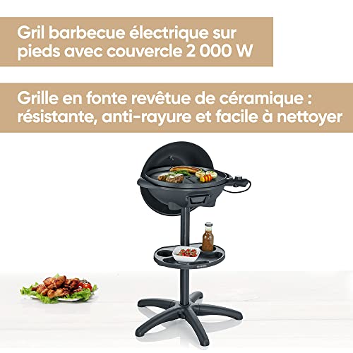 Barbecue électrique SEVERIN PG 8541 avec grille en fonte d'aluminium 2000W - 3