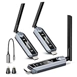 VENTION Wireless HDMI Transmitter and Receiver 656FT/200M for Laptop/PC, 2.4G+5G Plug & Play Wireless HDMI Extender Kit 4K Decode to Monitor from PC/Projector/TV Box(1TX+2RX)