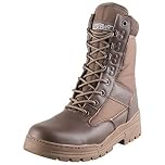 NITEHAWK Army/Military Patrol Brown Leather Combat Boots Outdoor Cadet Security - Size 11