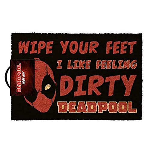 Deadpool Dirty Fußmatte Dekomatte Innenbereich | Design Türmatte 60x40 cm