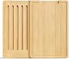 Set de 2 tablas de cortar de bambú, 15.6"/10.7"/1", con canales para jugos, con bandeja recoge migas, tablas gruesas para carne, asa de fácil agarre, caja de regalo 2