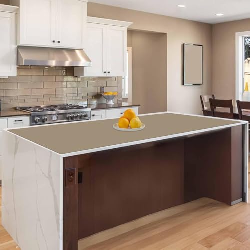 Large Silicone Kitchen Counter Mat 120cmx60cm Non-Slip Heat Resistant Light Brown