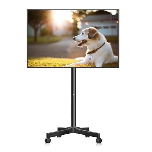 XINLEI Carrinhos de TV móveis, suporte de TV com rodinhas para TVs planas/curvas de 13 a 50 polegadas, altura ajustável, inclinação de 30°, suporte de TV portátil, suporta até 20 kg, máx. VESA 200 x