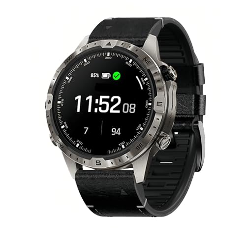 Correa de Cuero 26mm para Garmin con Forro de Silicona miniatura 1