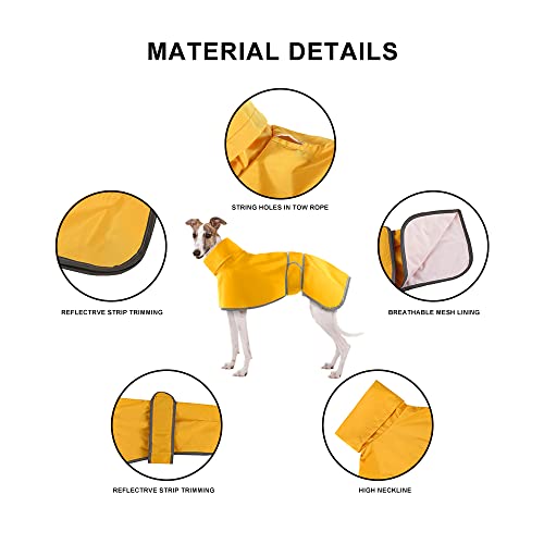 Windhund-Regenmantel, leicht, Whippet-Mäntel, wasserdicht, Windhundmäntel, wasserdicht, Whippet-Regenmantel, Windhund-Sommer-Winter-Regenmantel, Hundemäntel für Lurcher für mittelgroße und große Hunde