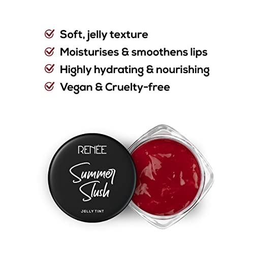 RENEE Summer Slush Jelly Tint Juicy Strawberry 13gm| For Lips & Cheeks| Enriched with Natural Fruit Extracts| Keeps Lips Soft & Hydrated| Cruelty Free - Image 3