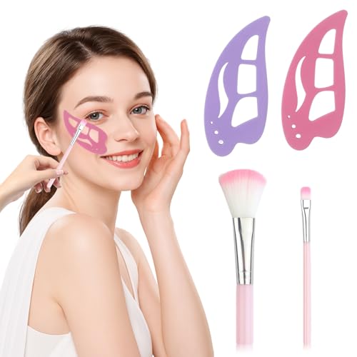 Set 4 Stencil Eyeliner e Ombretto in Silicone Morbido, Strumento