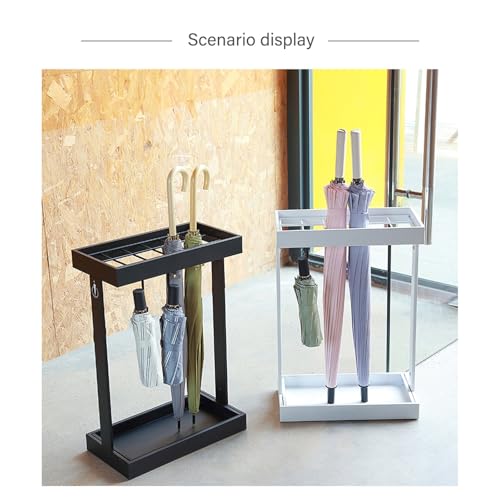 Paragüero metálico de diseño Moderno para pasillos, Apto para entradas Interiores, con Bandeja de Malla, Ideal para Uso Comercial, colegios, oficinas, hoteles y pasillos. - imagen 5