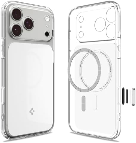 Spigen Case for iPhone 17 Pro Max Case, Ultra Hybrid T MagFit [Anti-Yellowing, Magsafe Compatible] Designed for Apple iPhone 17 Pro Max Case (2025) - Clear White