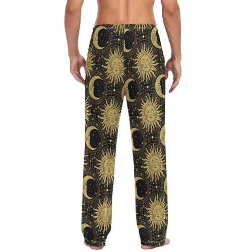 Men's Straight-Fit Pajama Pant Sleep Long Lounge Pants Drawstring Pjs Bottoms2