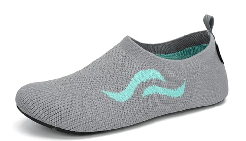 SAGUARO Hausschuhe Damen Herren Leicht Hüttenschuhe Atmungsaktiv Rutschfest...