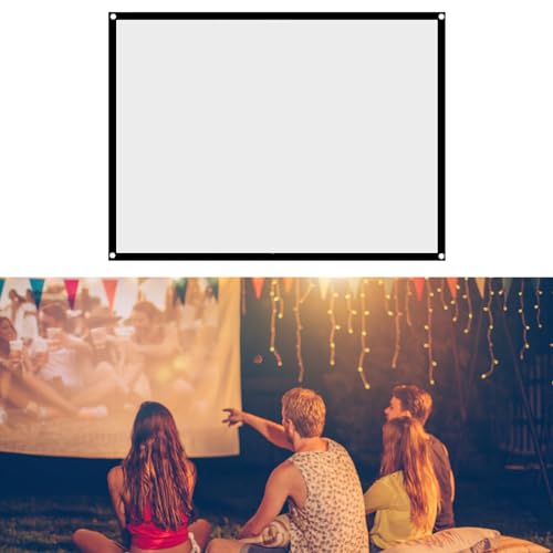 Écran de projection en polyester blanc doux portable et sans plis pour cinéma intérieur extérieur