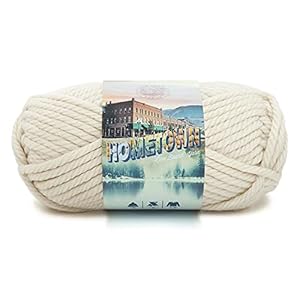 Lion Brand Yarn Hometown Yarn, Bulky Yarn, Yarn for Knitting and Crocheting, 1-Pack, Houston Cream