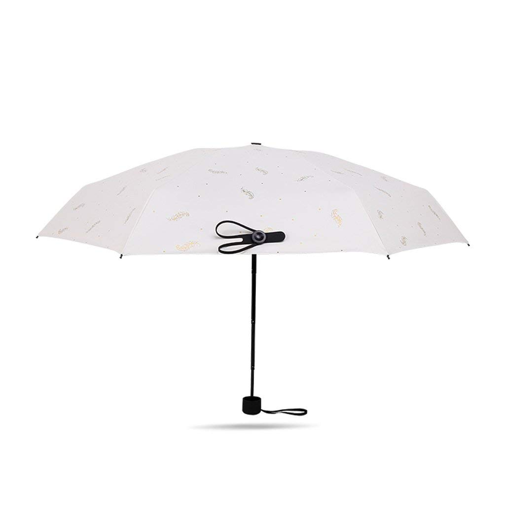 Parapluie UV pliable facile à transporter résistant vent pour femme beige