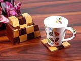 Creation India Craft Juego de 6 posavasos decorativos con soporte para comedor, tazas de té, tazas de café, latas de cerveza, vasos y vasos de agua