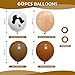 Cow Print Balloons Set, 12Inch 60pcs Brown Cow Print Nude Brown Latex Balloons For Adult Use Only Western Farm Themed Party Decorations